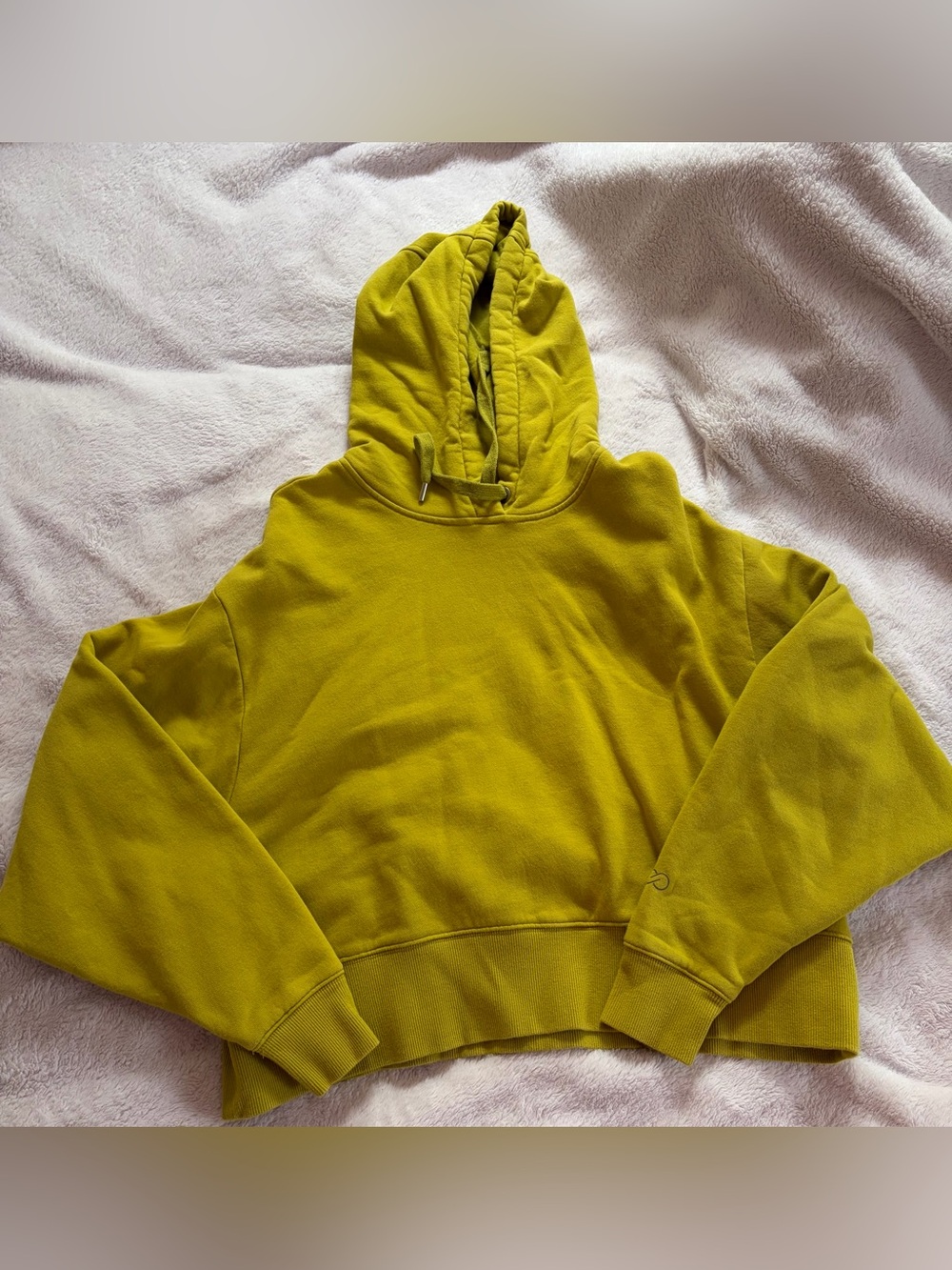 Alia Olive Green Cropped Hoodie Sweater